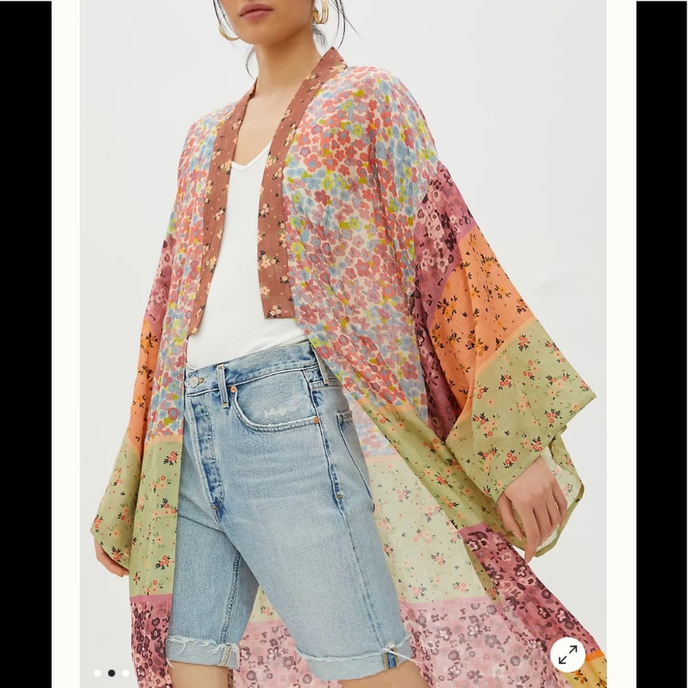 NWT Anthropology Sheer Floral Kimono - Picture 4 of 4